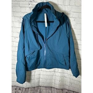 LULULEMON LADIES BLUE FULL ZIP LIGHTWEIGHT JACKET SZ (8) ‎ EUC WORN ONCE